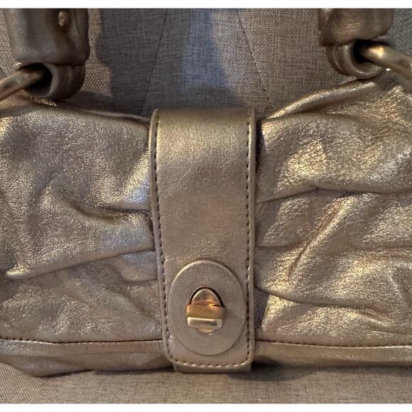 Coach Platinum Rose Gold Glam Snap Closure Shoulder Bag - “Karie” - Picture 2 of 9